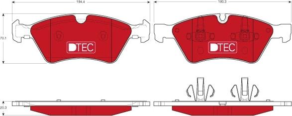 TRW GDB1642DTE - Kit de plaquettes de frein, frein à disque cwaw.fr