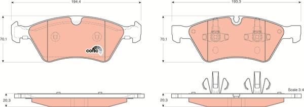 TRW GDB1642 - Kit de plaquettes de frein, frein à disque cwaw.fr