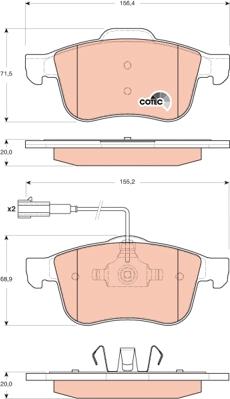 TRW GDB1647 - Kit de plaquettes de frein, frein à disque cwaw.fr