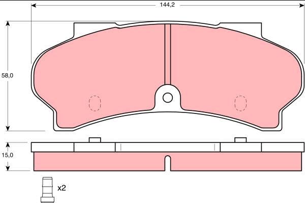 TRW GDB164 - Kit de plaquettes de frein, frein à disque cwaw.fr