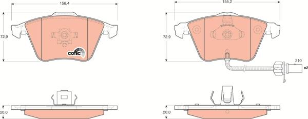 TRW GDB1659 - Kit de plaquettes de frein, frein à disque cwaw.fr