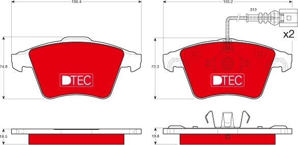 TRW GDB1651DTE - Kit de plaquettes de frein, frein à disque cwaw.fr