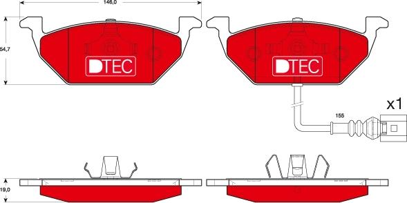 TRW GDB1658DTE - Kit de plaquettes de frein, frein à disque cwaw.fr