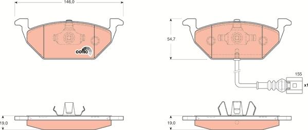 TRW GDB1658 - Kit de plaquettes de frein, frein à disque cwaw.fr