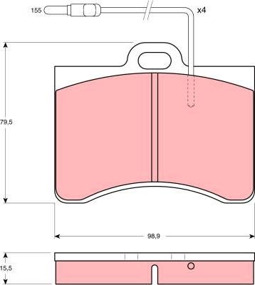 TRW GDB165 - Kit de plaquettes de frein, frein à disque cwaw.fr