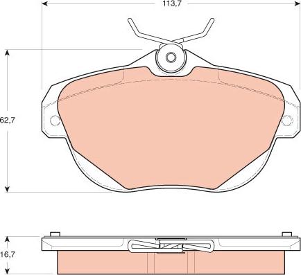 TRW GDB1664 - Kit de plaquettes de frein, frein à disque cwaw.fr