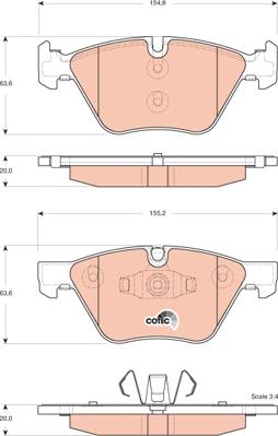 TRW GDB1662 - Kit de plaquettes de frein, frein à disque cwaw.fr