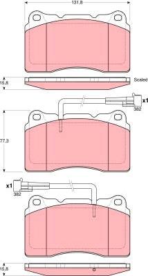 TRW GDB1603 - Kit de plaquettes de frein, frein à disque cwaw.fr