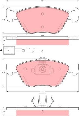 TRW GDB1602 - Kit de plaquettes de frein, frein à disque cwaw.fr