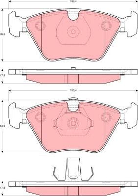 TRW GDB1619 - Kit de plaquettes de frein, frein à disque cwaw.fr