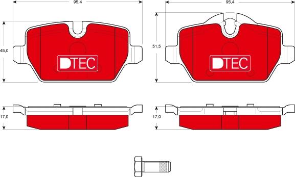 TRW GDB1612DTE - Kit de plaquettes de frein, frein à disque cwaw.fr