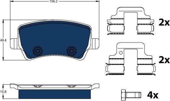 TRW GDB1685BTE - Kit de plaquettes de frein, frein à disque cwaw.fr