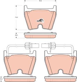 TRW GDB1688 - Kit de plaquettes de frein, frein à disque cwaw.fr