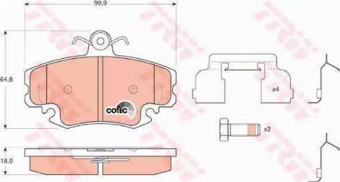 Sangsin Brake SP1243 - Kit de plaquettes de frein, frein à disque cwaw.fr