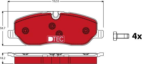 TRW GDB1631DTE - Kit de plaquettes de frein, frein à disque cwaw.fr