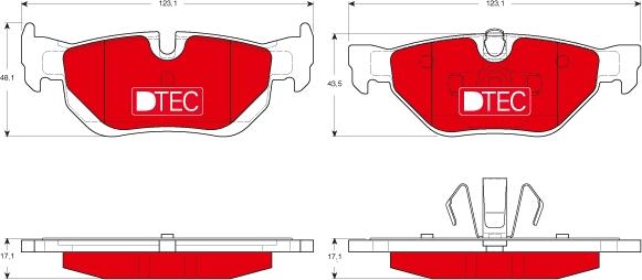 TRW GDB1626DTE - Kit de plaquettes de frein, frein à disque cwaw.fr