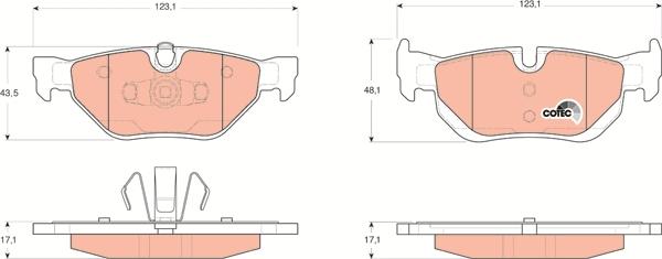 TRW GDB1626 - Kit de plaquettes de frein, frein à disque cwaw.fr