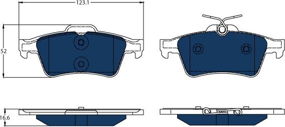 TRW GDB1621BTE - Kit de plaquettes de frein, frein à disque cwaw.fr