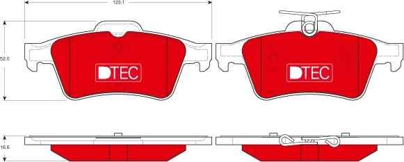 TRW GDB1621DTE - Kit de plaquettes de frein, frein à disque cwaw.fr