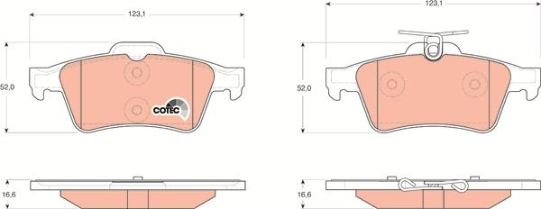 TRW GDB1621DT - Kit de plaquettes de frein, frein à disque cwaw.fr