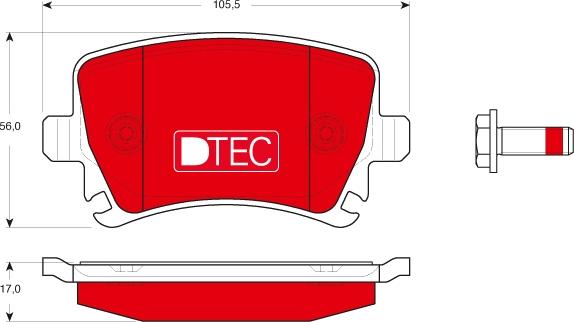 TRW GDB1622DTE - Kit de plaquettes de frein, frein à disque cwaw.fr