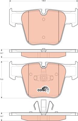 TRW GDB1674 - Kit de plaquettes de frein, frein à disque cwaw.fr