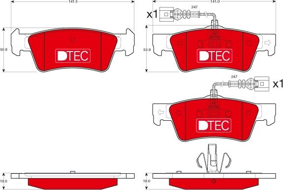 TRW GDB1672DTE - Kit de plaquettes de frein, frein à disque cwaw.fr