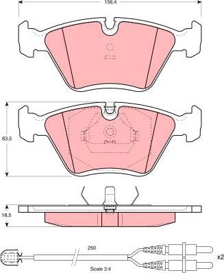 TRW GDB1098 - Kit de plaquettes de frein, frein à disque cwaw.fr