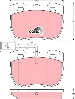 TRW GDB1093 - Kit de plaquettes de frein, frein à disque cwaw.fr