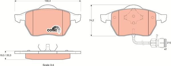 TRW GDB1049 - Kit de plaquettes de frein, frein à disque cwaw.fr