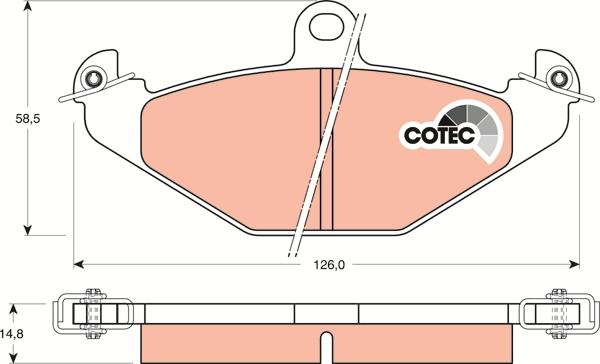 TRW GDB1041 - Kit de plaquettes de frein, frein à disque cwaw.fr