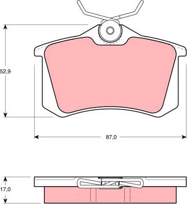 TRW GDB1055 - Kit de plaquettes de frein, frein à disque cwaw.fr