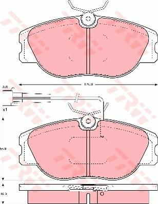 TRW GDB1052 - Kit de plaquettes de frein, frein à disque cwaw.fr