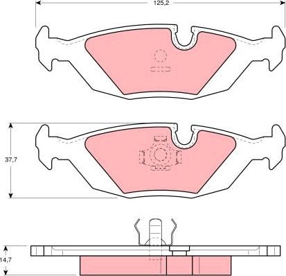 TRW GDB1068 - Kit de plaquettes de frein, frein à disque cwaw.fr