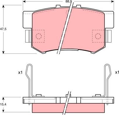 TRW GDB1063 - Kit de plaquettes de frein, frein à disque cwaw.fr