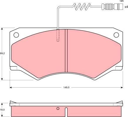 TRW GDB1067 - Kit de plaquettes de frein, frein à disque cwaw.fr