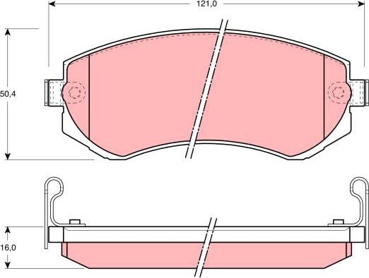 TRW GDB1009 - Kit de plaquettes de frein, frein à disque cwaw.fr