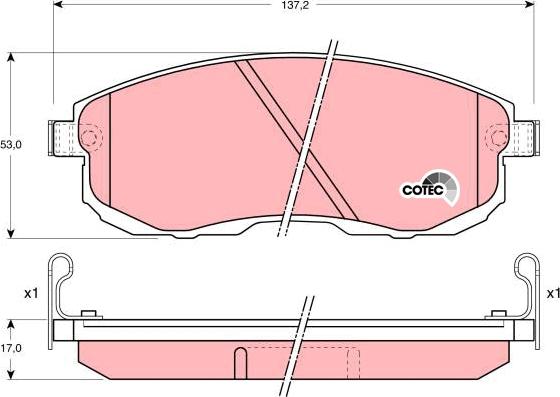 TRW GDB1003DT - Kit de plaquettes de frein, frein à disque cwaw.fr