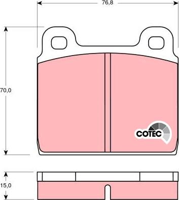 TRW GDB100 - Kit de plaquettes de frein, frein à disque cwaw.fr