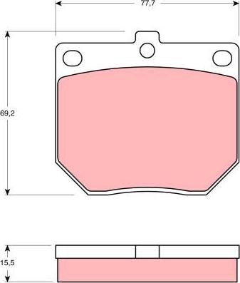 TRW GDB1019 - Kit de plaquettes de frein, frein à disque cwaw.fr