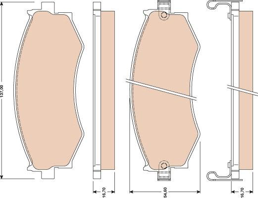 TRW GDB1016 - Kit de plaquettes de frein, frein à disque cwaw.fr