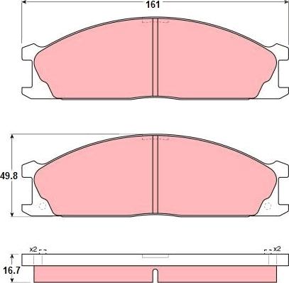 TRW GDB1017UT - Kit de plaquettes de frein, frein à disque cwaw.fr