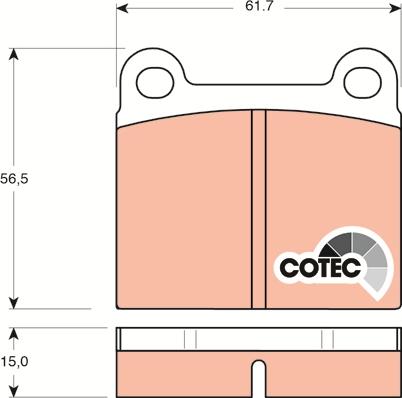 TRW GDB101 - Kit de plaquettes de frein, frein à disque cwaw.fr