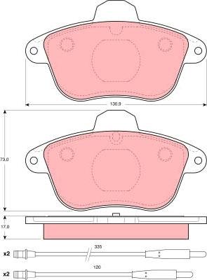 TRW GDB1085 - Kit de plaquettes de frein, frein à disque cwaw.fr