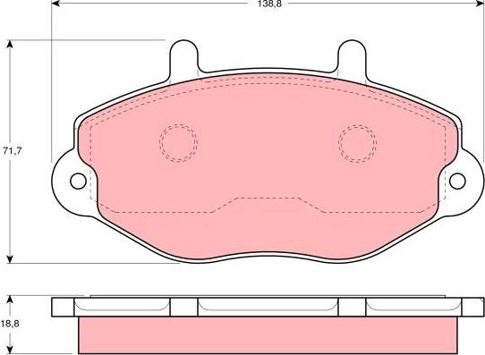 TRW GDB1080 - Kit de plaquettes de frein, frein à disque cwaw.fr