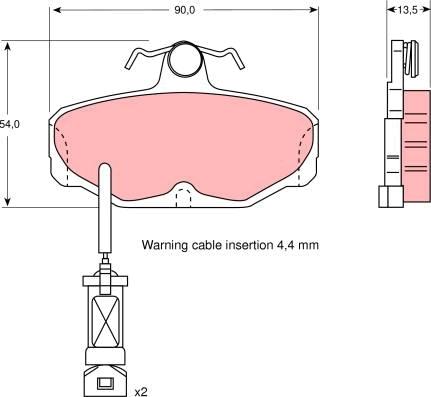 TRW GDB1034 - Kit de plaquettes de frein, frein à disque cwaw.fr