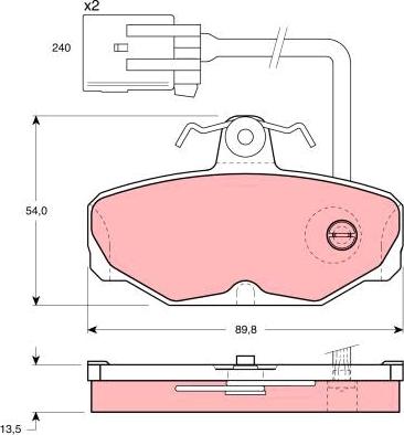 TRW GDB1035 - Kit de plaquettes de frein, frein à disque cwaw.fr