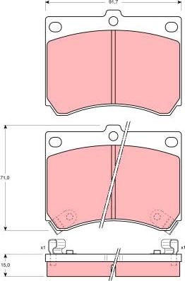 TRW GDB1029 - Kit de plaquettes de frein, frein à disque cwaw.fr