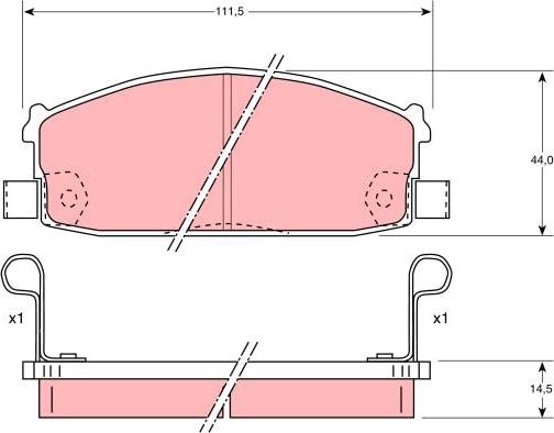 TRW GDB1020 - Kit de plaquettes de frein, frein à disque cwaw.fr