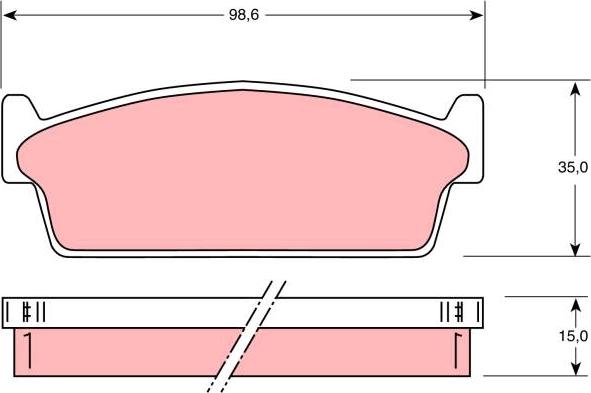 TRW GDB1021 - Kit de plaquettes de frein, frein à disque cwaw.fr